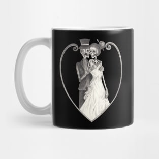 Couple love wedding skull. Mug